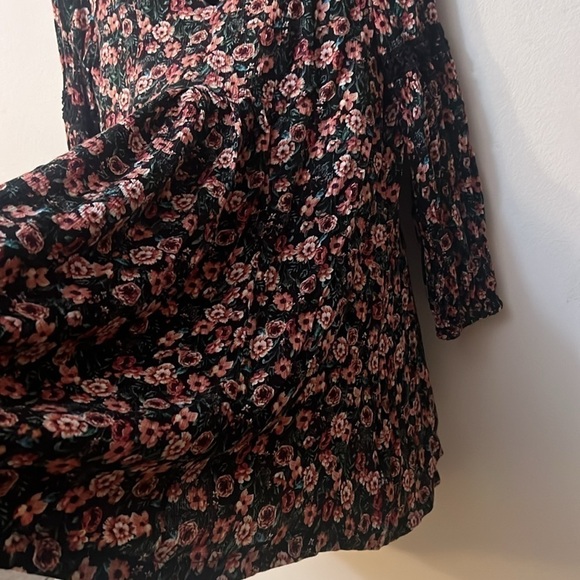 Nina Leonard mini floral red and black dress relax loose size M Y2k boho - Picture 6 of 9